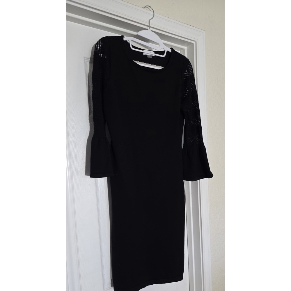 Calvin Klein Knits Dresses Black Color Long Sleeves Size S